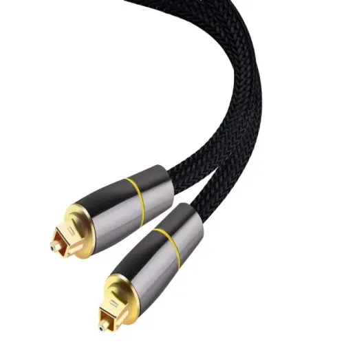 Kabel przewód optyczny 2m oplatany toslink digital hq do kina domowego na Arena.pl