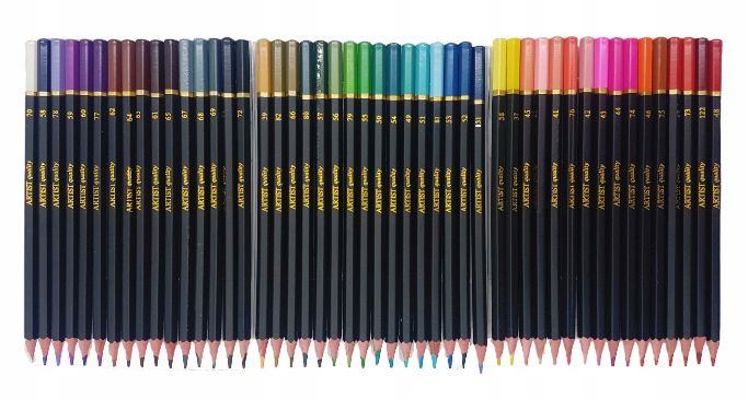 KREDKI OŁÓWKOWE PROFESJONALNE MIĘKKIE DO RYSOWANIA ZESTAW KREDEK 46 W ETUI zdjęcie 10