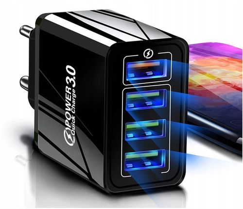 ŁADOWARKA SIECIOWA QC 3.0 MICRO TYP C LIGHTNING 3M na Arena.pl