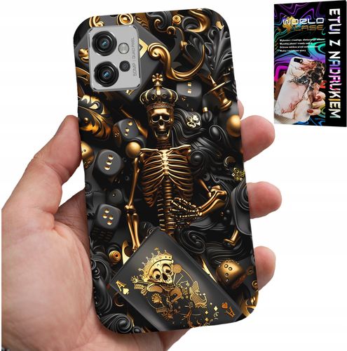 ETUI DO MOTOROLA G32 - KRÓL POKER KOŚCI AS WZORY DLA MEN +FOLIA na Arena.pl