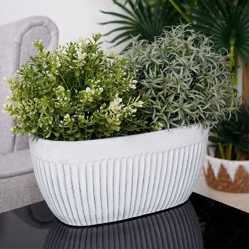 Doniczka ceramiczna biała 26x13 cm na Arena.pl