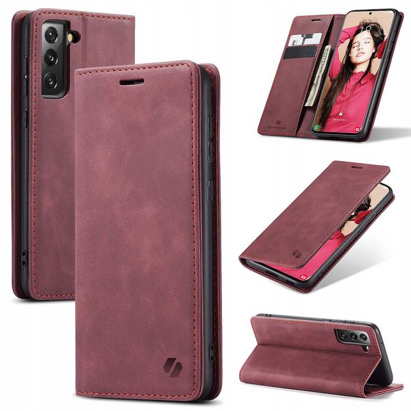 Spacecase Wallet Galaxy S21 Fe Red zdjęcie 10