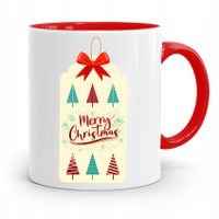 Kubek Czerwony Świąteczny Pod Choinkę Na Mikołaja Z Nadrukiem Ze Zdjęciem