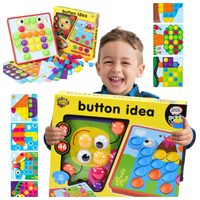 UKŁADANKA TABLICE EDUKACYJNE PLANSZA GUZIKOWA DLA DZIECI KREATYWNA MOZAIKA