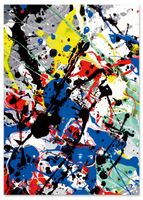 Plakat kolorowe plamy farby abstrakcja 70x100 cm