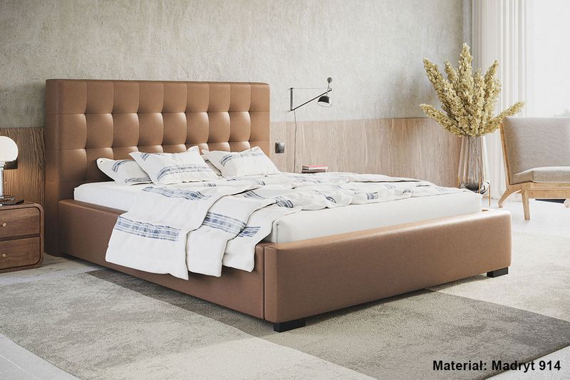 Łóżko tapicerowane LUX 2 160x200 ze Stelażem i pojemnikiem zdjęcie 5