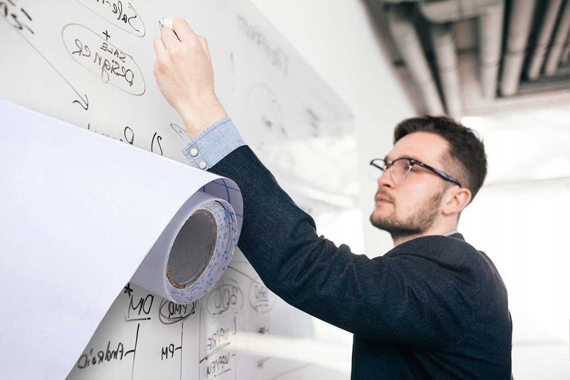 Tablica Samoprzylepna Na Ścianę - Biała zdjęcie 3