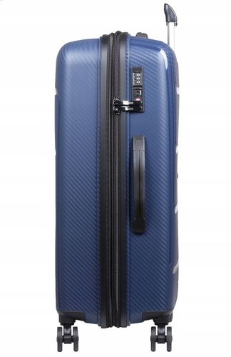 Duża walizka podróżna POSZERZANA +2 cm lekki trwały polipropylen Zamek TSA na Arena.pl