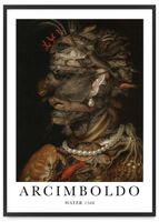 Plakat ramka archimboldo portret ryby 21x30 cm w czarnej ramie