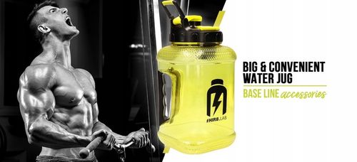 WATER JUG NA WODĘ BIDON BUTELKA Z MIARKĄ 1,89l WBUDOWANY POJEMNIK hiro na Arena.pl