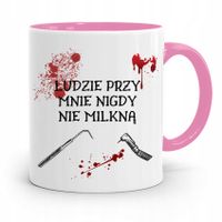 Kubek Różowy Prezent Dentysty Nigdy Nie Milkną Z Nadrukiem Ze Zdjęciem