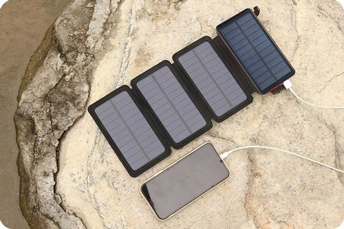WEBSKI POWERBANK SOLARNY MOCNE 4 PANELE SOLARNE POJEMNOŚĆ 20000MAH USB-C na Arena.pl