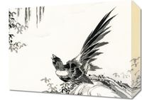 Obraz 40x30cm Magpie, Kashu Japoński Vintage do Salonu