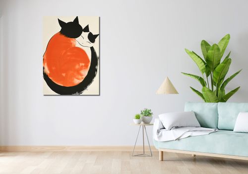 Obraz 70x100cm Yin i Yang Kotów na Arena.pl