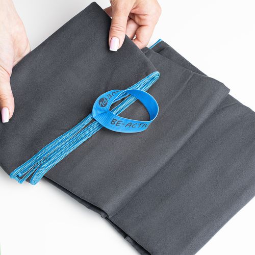 Ręcznik Szybkoschnący Z Mikrofibry 130X80Cm Szaro-Niebieski na Arena.pl