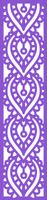 A1 Zawieszka dekor ozdoba ażurowa fioletowa 21x90
