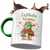 Kubek Zielony Dla Kasjerki Żajebista Kasjerka Z Nadrukiem Ze Zdjęciem