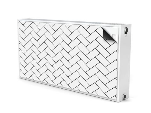 MASKOWNICA Magnetyczna Na Grzejnik Biała Jodełka Mozaika 100cm x 60cm na Arena.pl