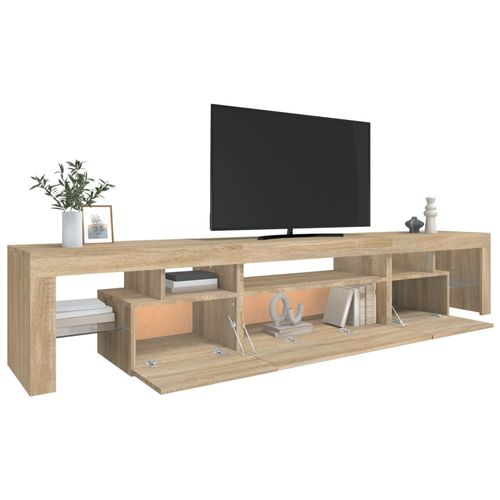 Szafka pod TV z oświetleniem LED, dąb sonoma 215x36,5x40 cm na Arena.pl