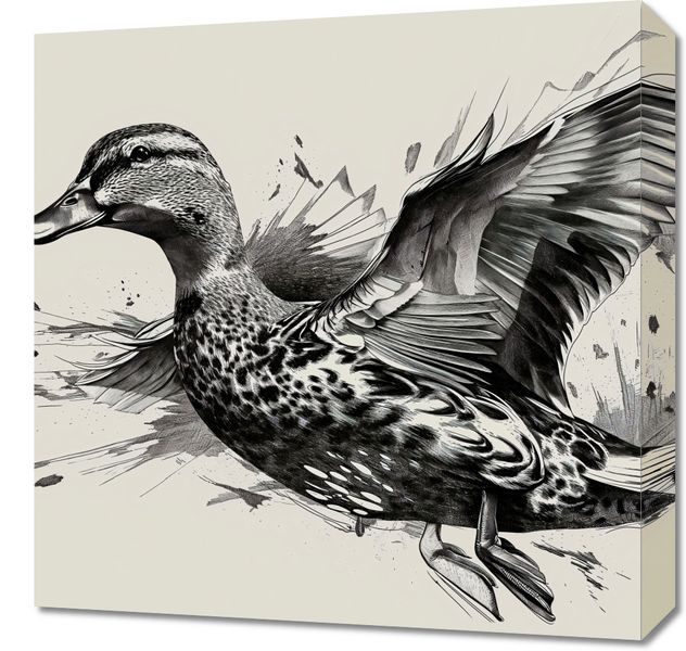 Obraz 50x50cm Gracja Kaczki w Locie zdjęcie 1
