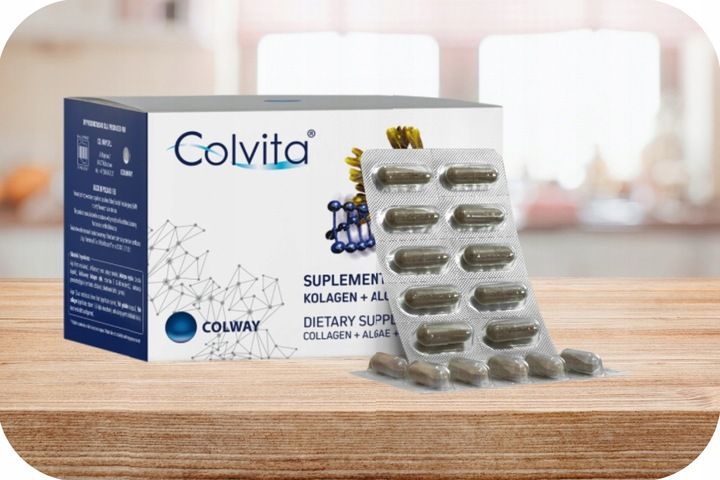 Kolagen liofilizowany Zdrowe Stawy Mocne Kości kapsułki Algi Wit.E x60 kaps zdjęcie 9