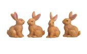 figurki zające 3,5x2x4,5cm, 4szt. rd23-0363