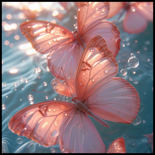 Plakat 80x80cm Świetliste Motyle na Arena.pl