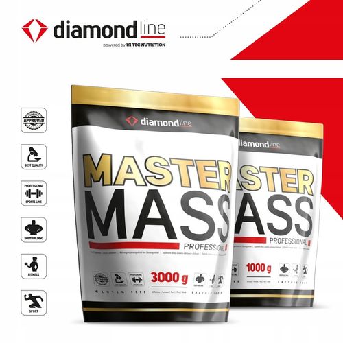 Hi TEC DIAMOND LINE MASTER MASS 3000g GAINER MASA na Arena.pl