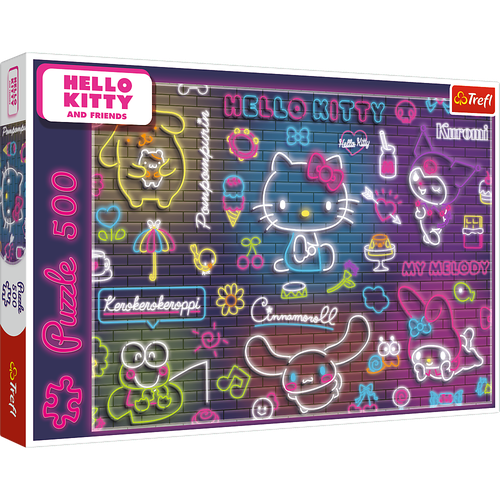 Puzzle - 500 - Neon Hello Kitty - Trefl 37523 na Arena.pl