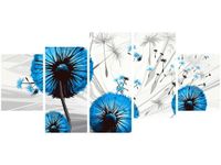 70CM 150CM OBRAZ 5 ELEM DMUCHAWCE NIEBIESKIM ŚCIENNY