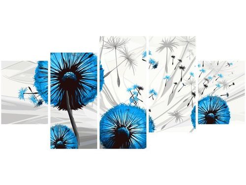 70CM 150CM OBRAZ 5 ELEM DMUCHAWCE NIEBIESKIM ŚCIENNY na Arena.pl