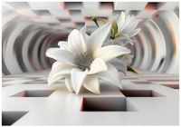 FOTOTAPETA KWIATY 3D ABSTRAKCJA SYPIALNIA SALON TAPETA FLIZELINA 300x210