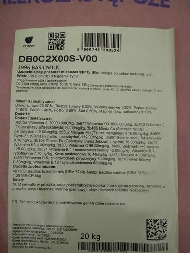 BASIC MILK preparat mlekozastępczy dla cieląt na Arena.pl