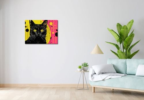 Obraz 70x50cm Neonowy Kocur na Arena.pl