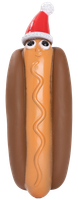 Pluszowa zabawka dla psa świąteczny hot dog z piszczałką 18,5x6x5,5cm