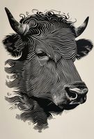 Plakat 61x90,5cm Byk w Świetlistych Barwach