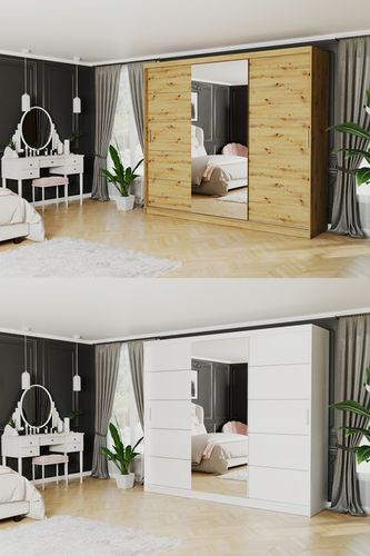 Szafa przesuwna Norvio I 250 cm z lustrem na Arena.pl