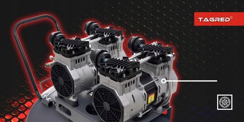 PROFESJONALNY KOMPRESOR BEZOLEJOWY 10 BAR 50L 4 TŁOKI CICHY MOCNY na Arena.pl