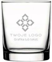Szklanka do whisky z grawerem logo firmy - 6 szt. Prezent upominek firmowy