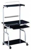 Biurko prostokątny Techly 60 x 69 x 127,5 cm czarny