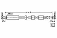 Citroen C4 Grand Picasso Zestaw Przewodów Hamulcowych Elastycznych Gumowych