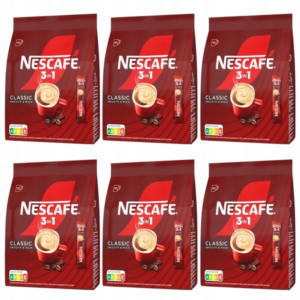 Kawa NESCAFE 3w1 SMOOTH & RICH 6x torba 10 SASZETEK (10 x 16,5g) zdjęcie 1