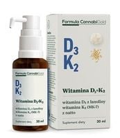 CannabiGold Formula, Witamina D3 z lanoliny + witamina K2 (MK-7) z natto, olej, 30ml
