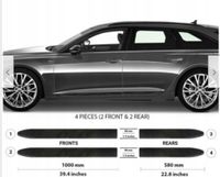 Audi A6 C8 Kombi - Listwy CZARNE Boczne Drzwi