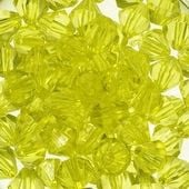 KRYSZTAŁKI PLASTIK DIAMENT CYTRYNOWE 6MM 100SZT