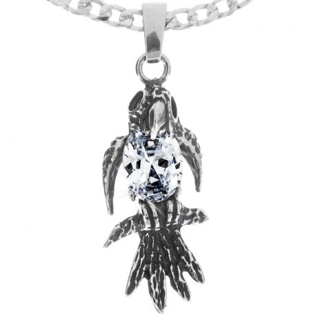 SREBRNY WISIOREK PAPUGA SREBRO PRÓBY 925 zdjęcie 1