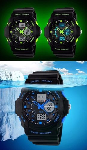 WOJSKOWY ZEGAREK DZIECIĘCY DLA CHŁOPCA S-SHOCK LED NOWY MODEL 2025 SENSORR na Arena.pl