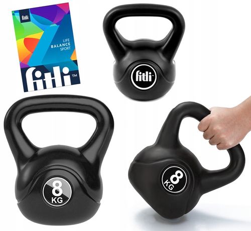 KETTLEBELL odważnik 8 KG kula KETTLE HANTLA hantel FITNESS ABS DO ĆWICZEŃ na Arena.pl