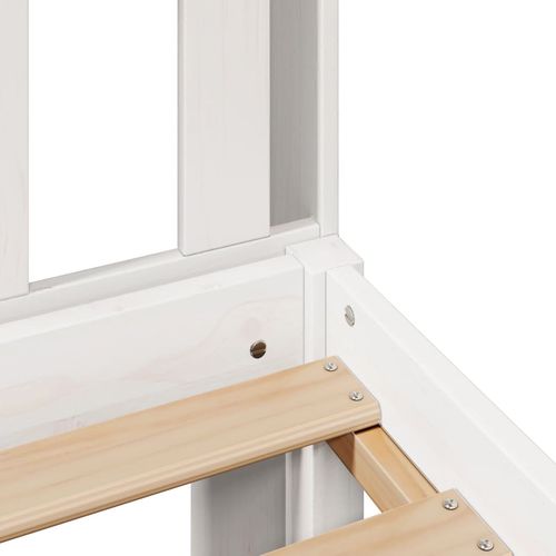 Łóżko z regałem, bez materaca, białe, 90x190 cm, sosnowe na Arena.pl