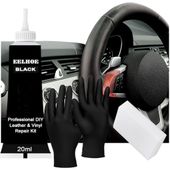 ZESTAW DO RENOWACJI SKÓRY CZARNA SZPACHLA PŁYNNA SKÓRA ŻEL + GĄBKA RĘKAWICE